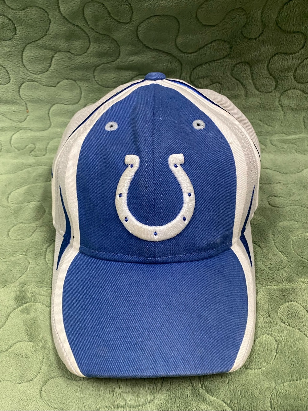 Vintage Reebok NFL Indianapolis Colts Hat, Hook And Loop, OS, Blue, White, Grey